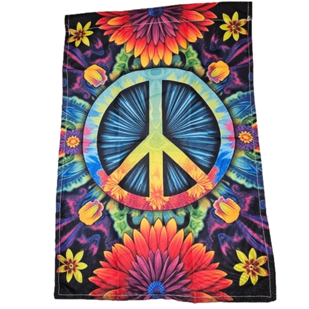 Peace Sign Garden Flag 12" x 18"